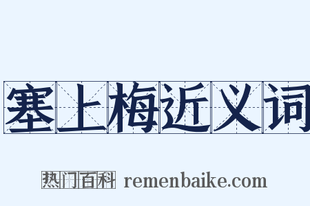 塞上梅近义词是什么意思的图片